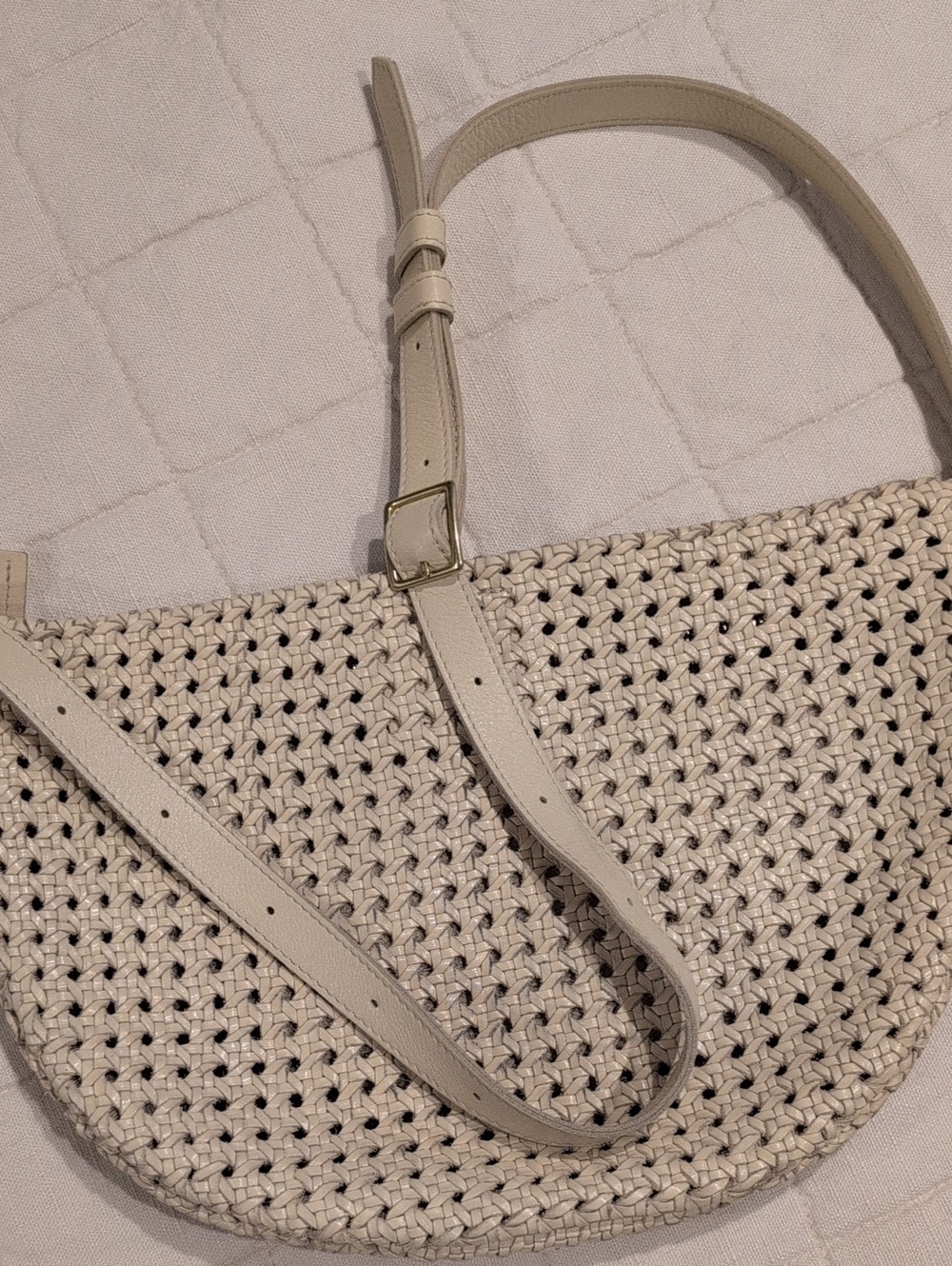 Clare V. Grande Fanny In Cream Rattan - Picture 7 of 9